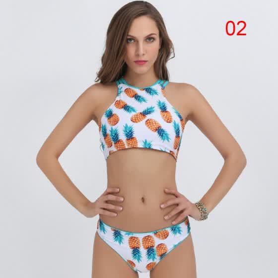 womens pineapple bathing suit