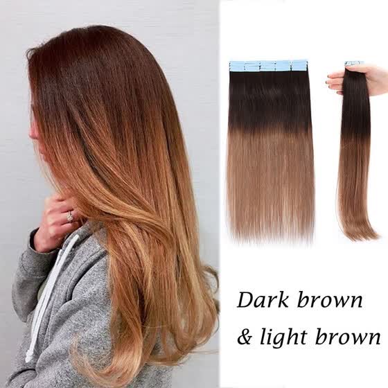 Shop 18inches Tape In Real Human Hair Extensions Straight And