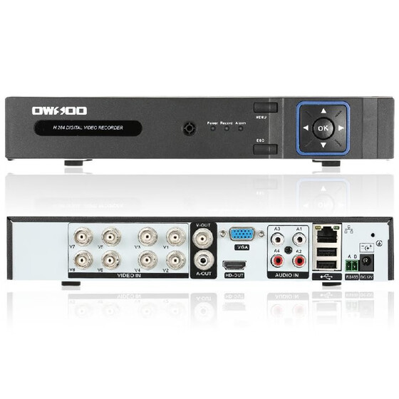 KKmoon 8CH 1080P Hybrid AHD DVR 5-in-1 Network Digital Video Recorder PTZ H.264