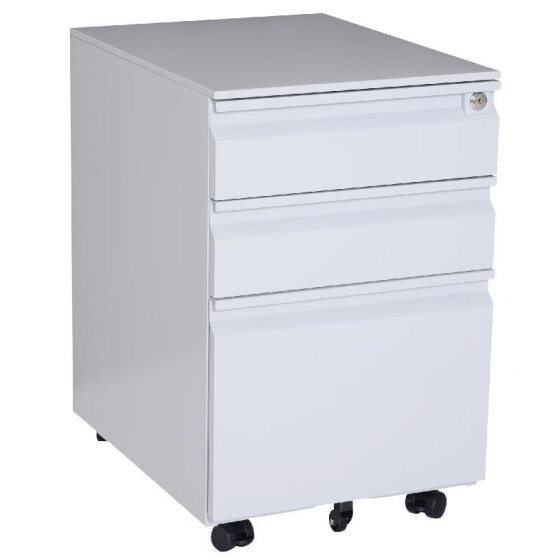 Shop 24 Steel 3 Drawer Locking File Cabinet On Wheels Grey