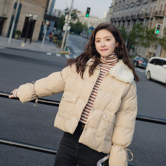 Shop Winter 2018 New South Korean Style Rabbit Fur Lapel Down