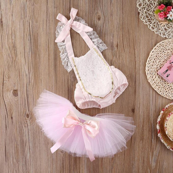 Baby Girl Skirt Outfit Toddler Infant Girls Feather T Shirts Pink Suspender Dress Clothing Set