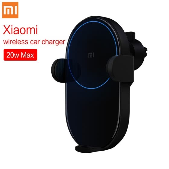 In Stock! Xiaomi Mi 20W Wireless Car Charger 2.5D Glass Electric Auto Pinch Ring Lit Charging for Xiaomi Mi Smartphone iPhone