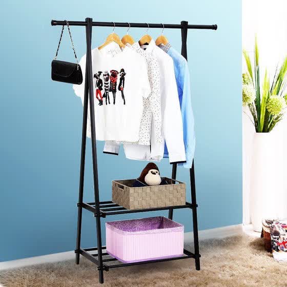 Clothes Shelf Rack Storage Shelves Single Rod Wheels Garment Clothes Shelf Rack Storage Shelves