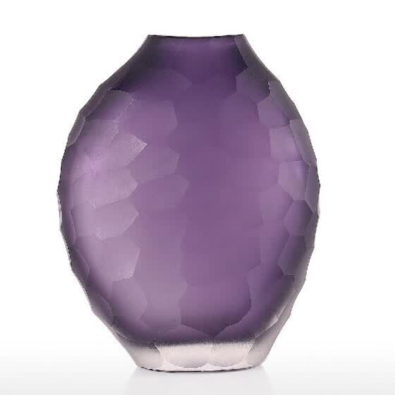 Shop Purple Glass Vase Flower Vase Decoration Vase For Living Room