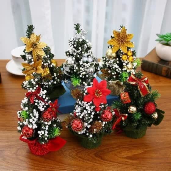 Shop 20cm Small Table Desk Mini Christmas Tree Holiday Ornaments