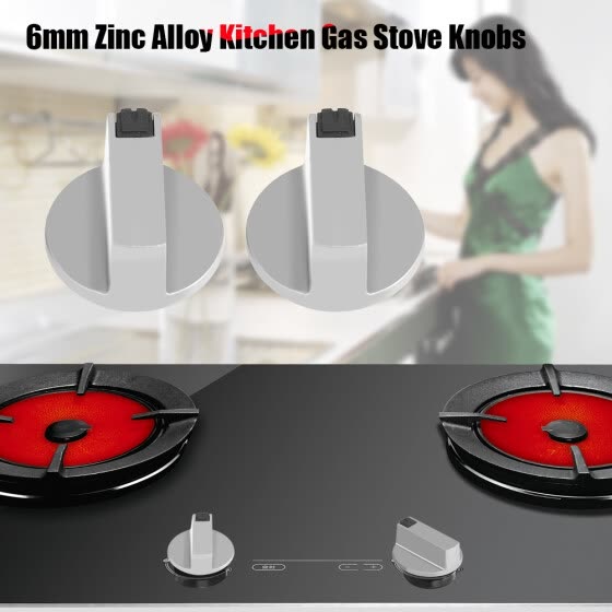 Shop Cooker Knob 2pcs 6mm Zinc Alloy Home Kitchen Gas Stove Knobs