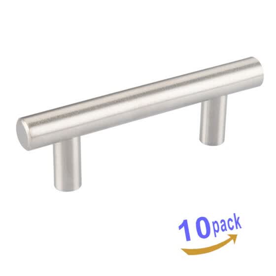 Shop 10 Pack Satin Nickel Cabinet Hardware Handle Pull 2 5 Hole