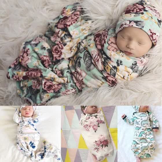 Shop Newborn Infant Baby Coming Home Floral Swaddle Wrap Swaddling
