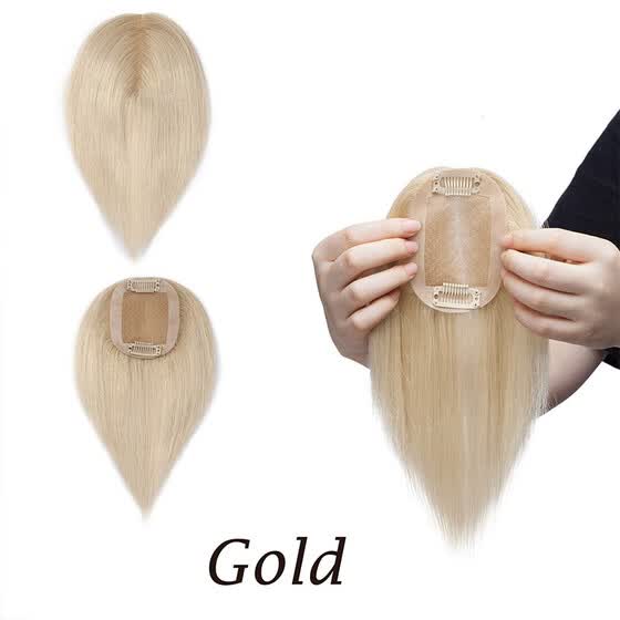 Shop Silk Base Human Hair Toppers For Women Clip In Top Hairpiece