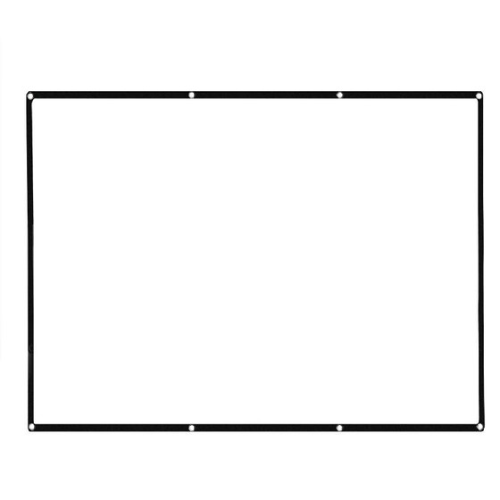 120inch Portable Projector Screen HD 4:3 Foldable Home Theater Movies White