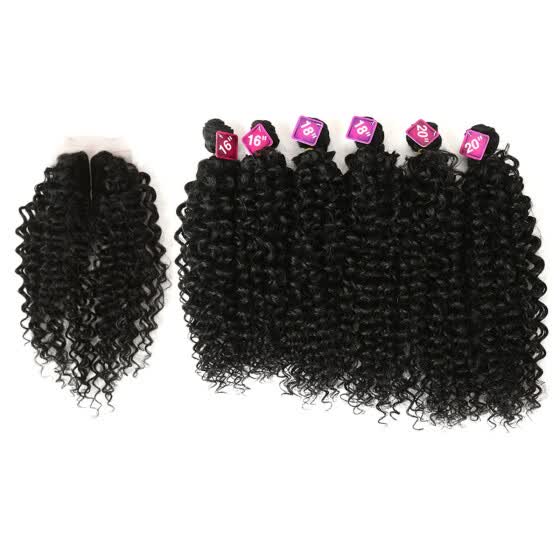 Shop Noble Synthetic Hair Weave 16 20 Inch 7pieces Lot Afro Kinky
