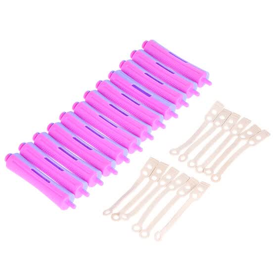 Shop 12 Pieces Salon Cold Wave Rods Hair Roller With Rubber Band