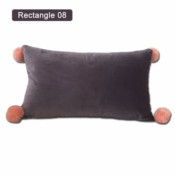 Shop New Simple Soft Velvet Pillow Seat Back Cushions Triangle
