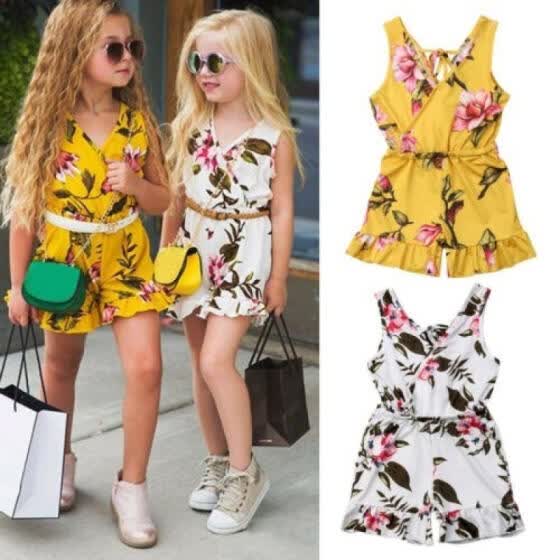 kids floral jumpsuit