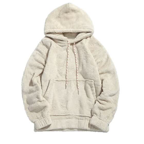 fluffy fleece hoodie mens