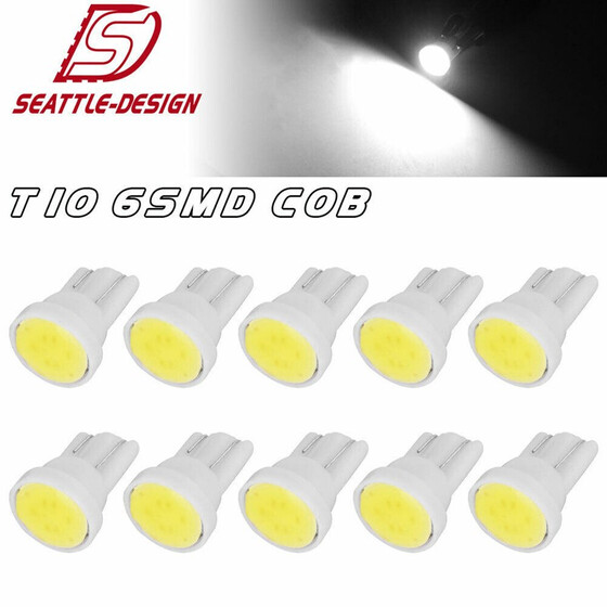 10X Amber//Yellow T10 5050 LED Dome Map INTERIOR Light Bulbs W5W 158 192 168 194