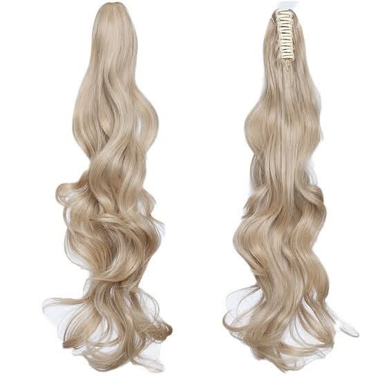 Shop Long Thick Claw Jaw Ponytail Big Straight Wave Clip In Pony