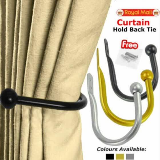 Shop 1x Modern Design Metal Curtain Tie Ring Back Hook Hold Backs