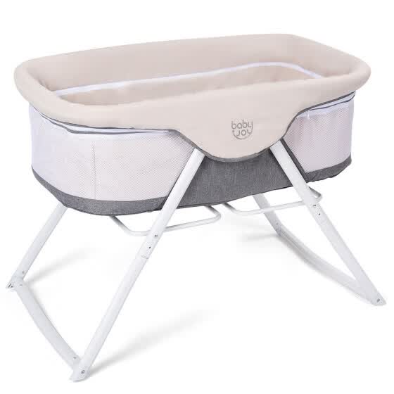 Shop Portable Newborn Rocking Foldaway Baby Bassinet Crib Gray