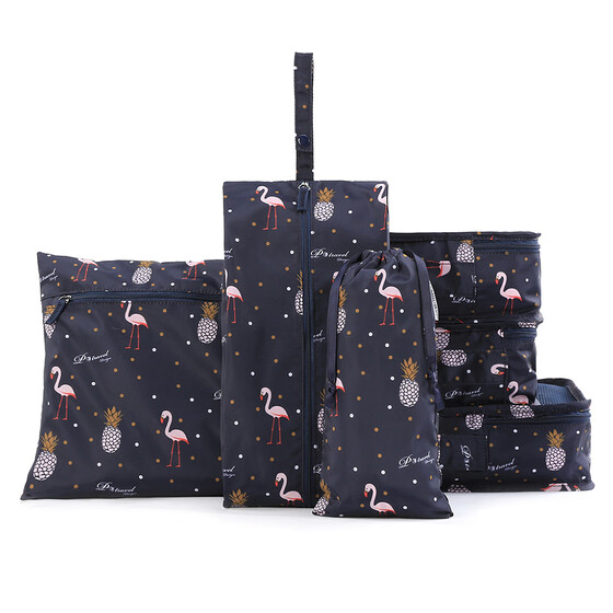 4 Set Packing Cubes Travel Luggage Packing Organizers Pattern With Elephants