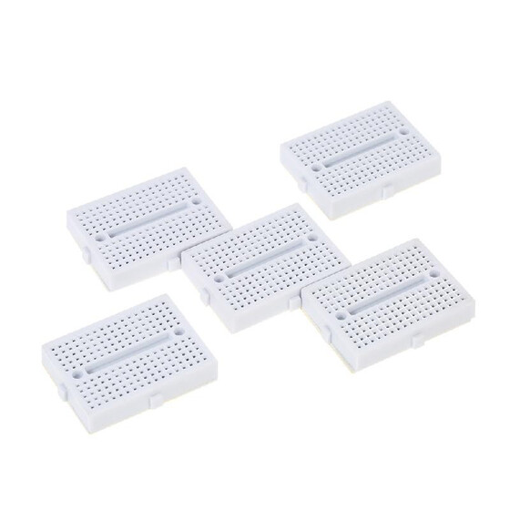 5Pcs 170 Tie-points Mini White Solderless Prototype Breadboard for Arduino