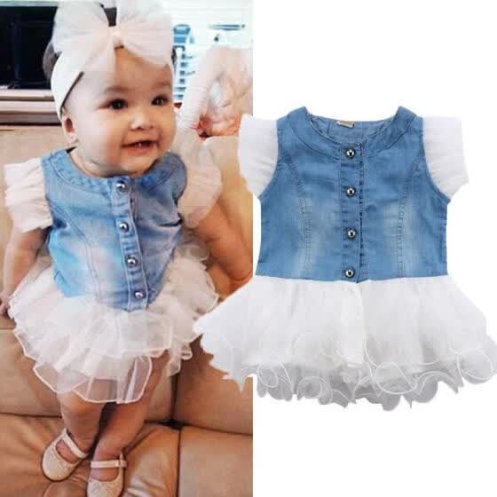 denim shirt tulle skirt toddler