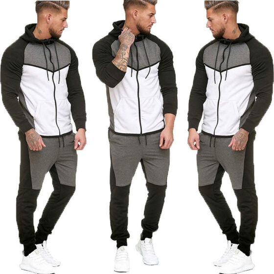 Mens Plain Casual sweatshirt Top and trouser Bottom set tracksuit Jogging Suit