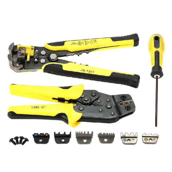 Portable 4IN1 Wire Crimper Pliers Ratcheting Terminal Crimping Tool Kit For Car