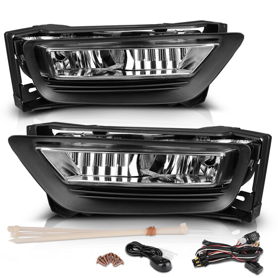 Clear Fog Lights Driving Lamp Pair Kit For Honda Accord 2013 2014 2015