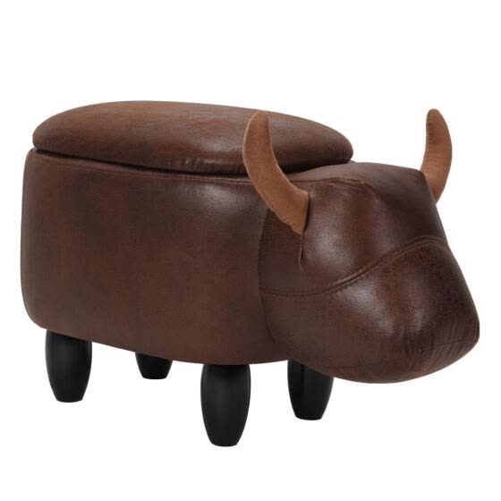 Multi Functional Pu Leather, Leather Footstool With Storage