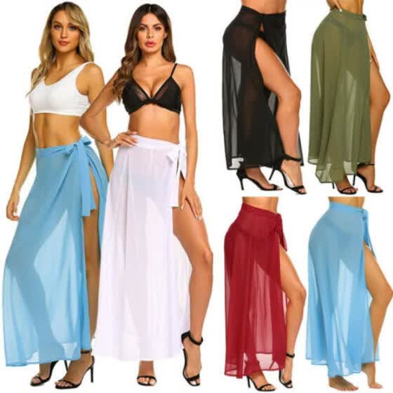 sheer sarong skirt