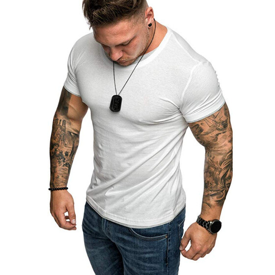 UK Mens Muscle Hoodie Short Sleeve T SHIRT GYM Slim Fit Casual Tee Shirt Top NEW