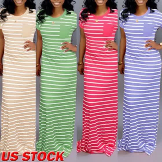 striped summer maxi dress