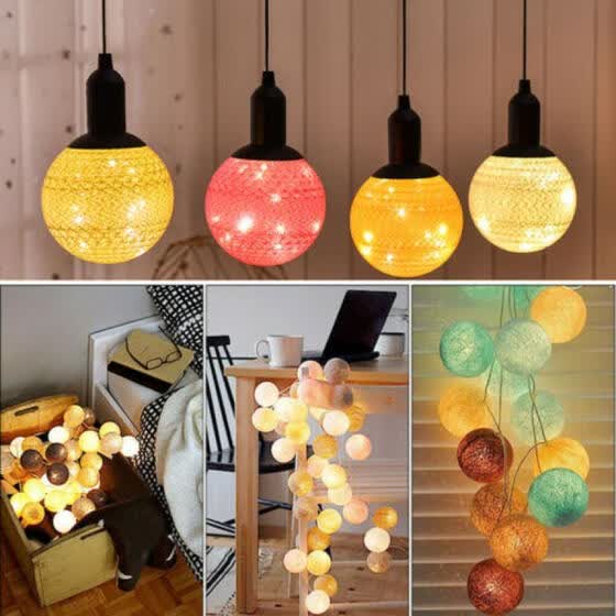 Shop 10 Leds Cotton Ball Fairy String Decorative Lights Battery