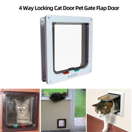 Shop Cat Door Pet Door 4 Way Locking Cat Flap Door Kitten Door Pet