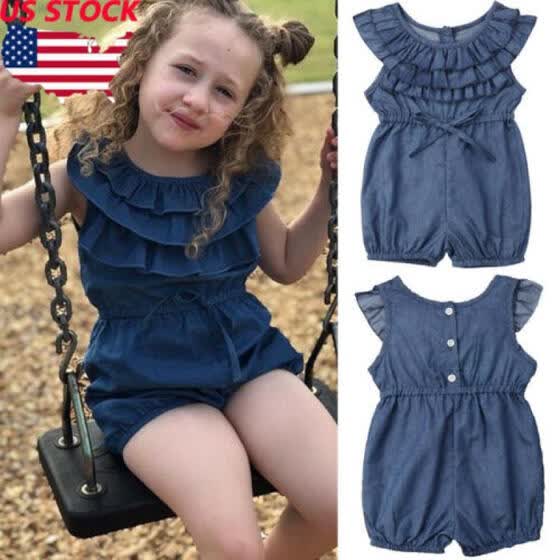 baby girl jeans romper