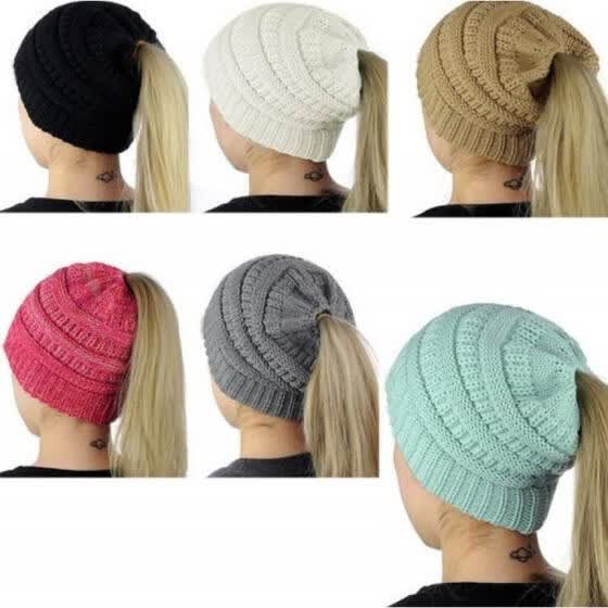 nfl ponytail beanie
