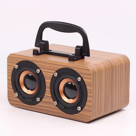 Mini Retro Wooden Bluetooth Speaker Wireless Subwoofer Portable Stereo Sound Box