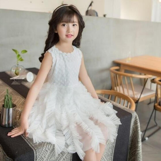 Child Toddler Kids Baby Girl Lace Flower Princess Tulle Party Pageant Dresses