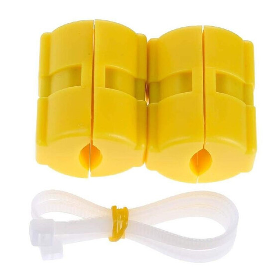 2Pcs Magnetic Fuel Saver fit for Vehicle Gas Universal Reduce Emission Yellow