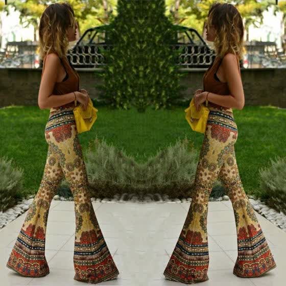 high waisted boho pants