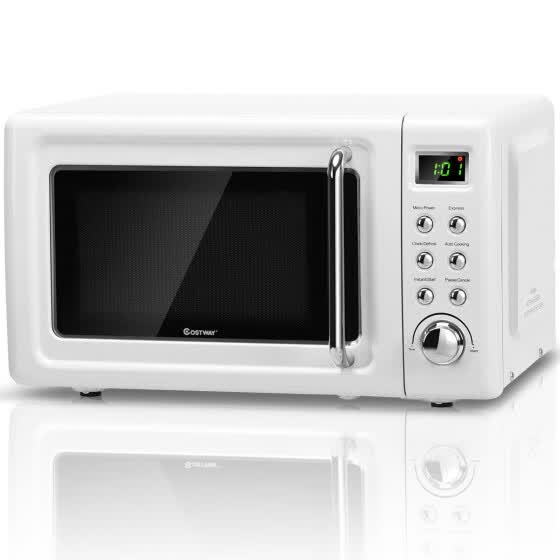 Shop 700w Glass Turntable Retro Countertop Microwave Oven White