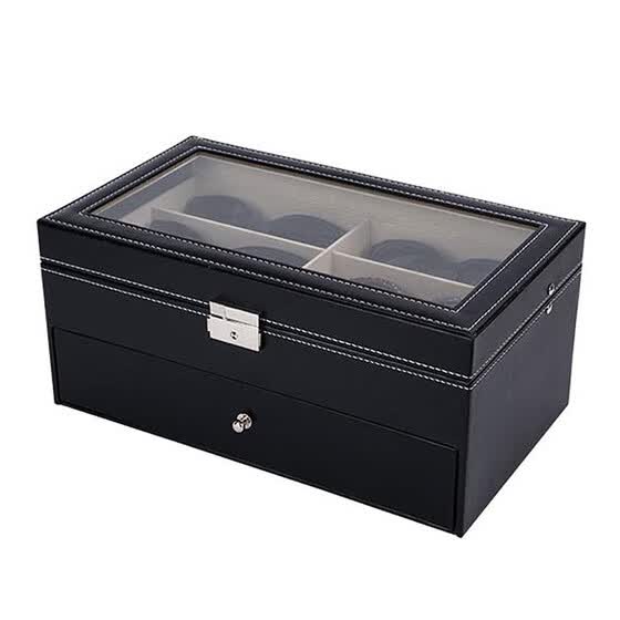 Shop Faux Leather Storage Case Box For 12 Slots Watches With One
