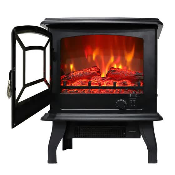 Shop Free Standing Electric 1400w Fireplace Heater Fire Flame