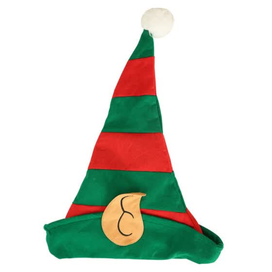 red and green christmas hat