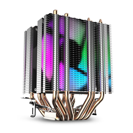 darkFlash L6 CPU Air Cooler 6 Heat Pipes Twin-Tower Heatsink with 90mm Rainbow LED Fans