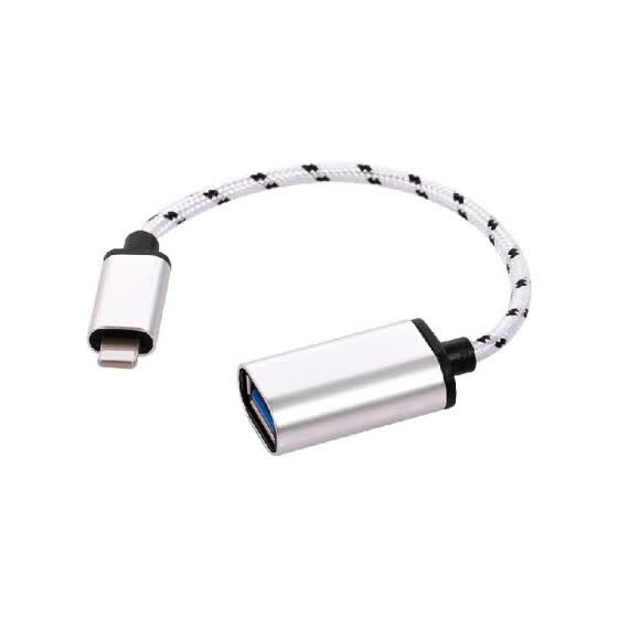 Shop Lightning Otg Cable Lightning Male To Usb3 0 Adapter Data Transfer Cord For Iphone Silver Online From Best Keyboards On Jd Com Global Site Joybuy Com