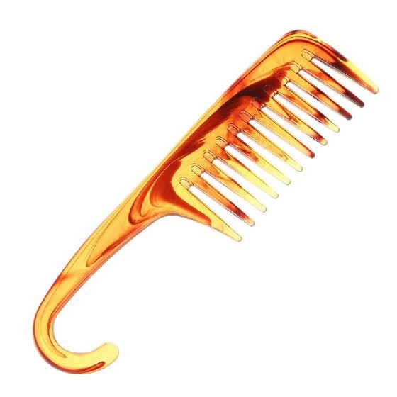 Shop Plastic Hair Brush Wide Tooth Comb With Hanger Anti Static