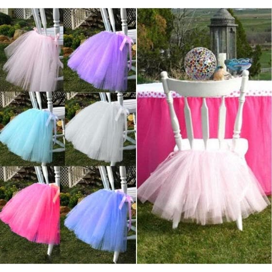 Shop 45cm X 50cm Tulle Tutu Chair Skirt Wedding Party